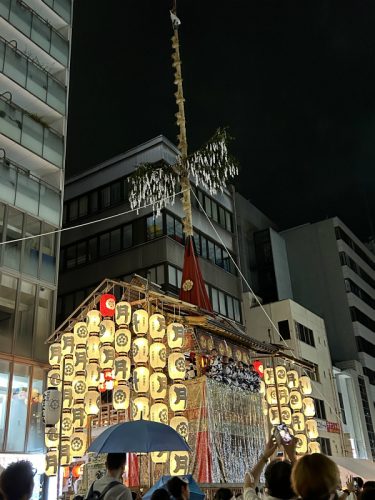 gion mtsuri Lantern-lit streets and festival music during Yoiyama night